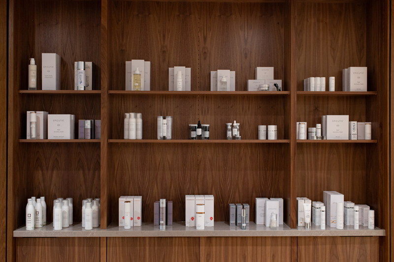 Products offered at Karter Advanced Plastic Surgery displayed.