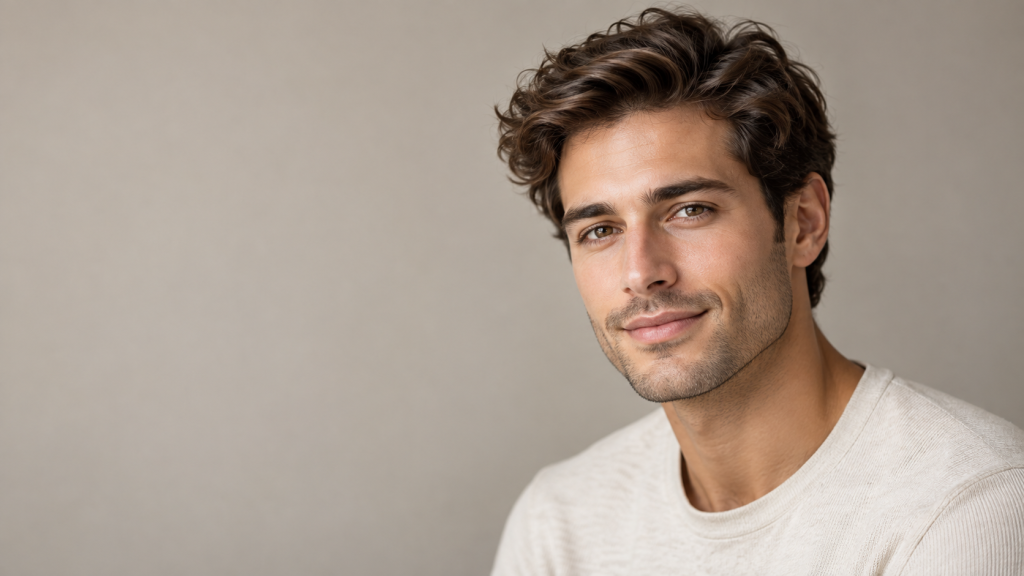 Man with a finesse style rhinoplasty
