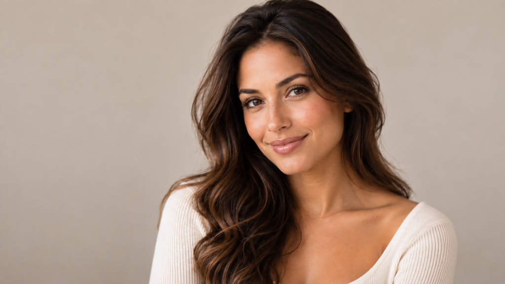 Woman with a complimentary and proportionate nose